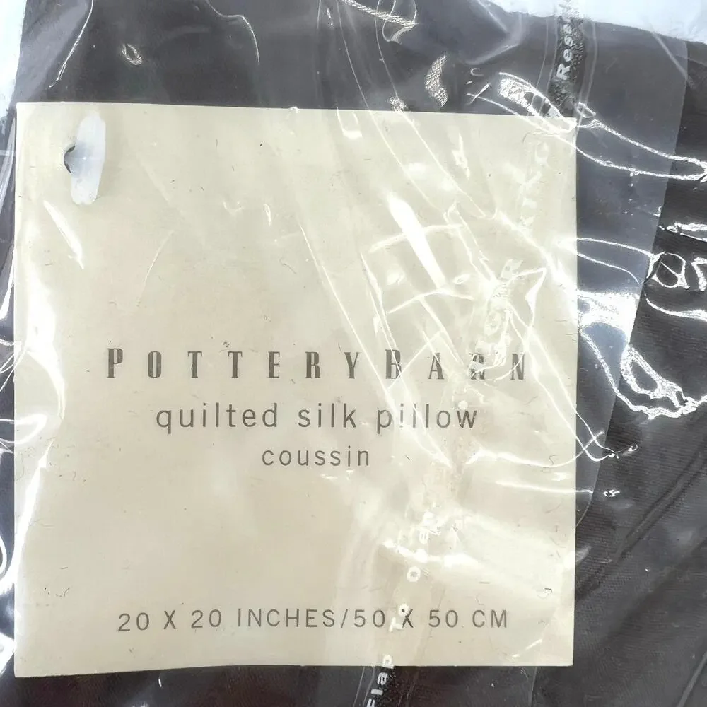 Pottery Barn quilted silk pillow cover - Euro sham